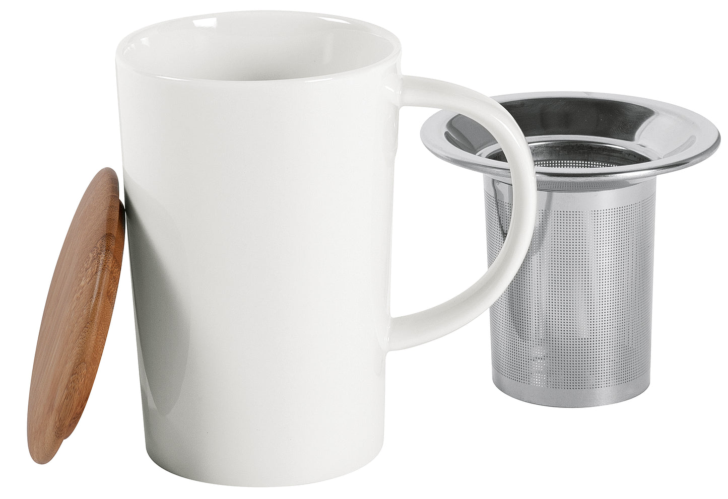 Teebecher Bamboo mit Filter und Deckel 400 ml