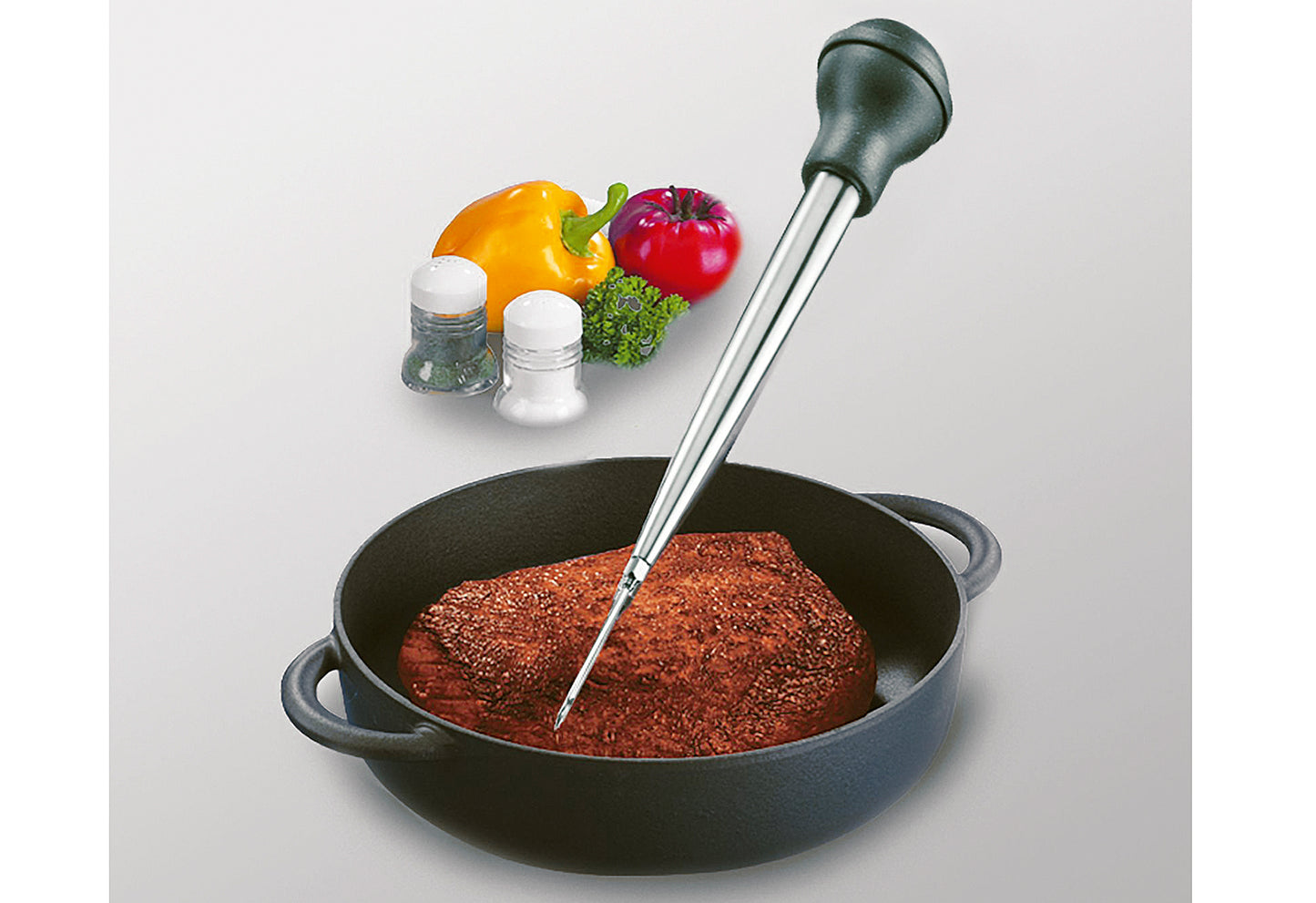 Bratensaftspritze Edelstahl 28cm 3teilig