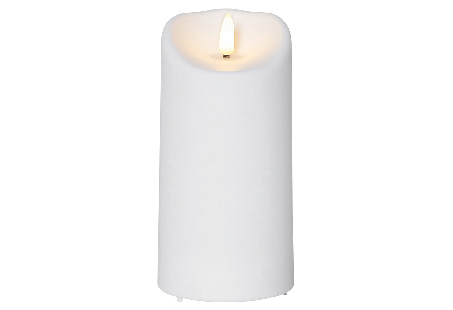LED Kerze Outdoor Flamme 15x7,5cm weiß