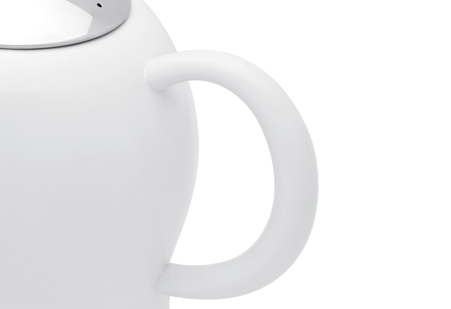 Teekanne Minuet 1,4l doppelwandig Edelstahl matt weiß