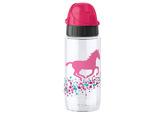 Trinkflasche Tritan Kids pink Horse 0,5l transparent