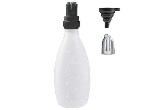 Silikon-Marinierflasche mit Bürste Black