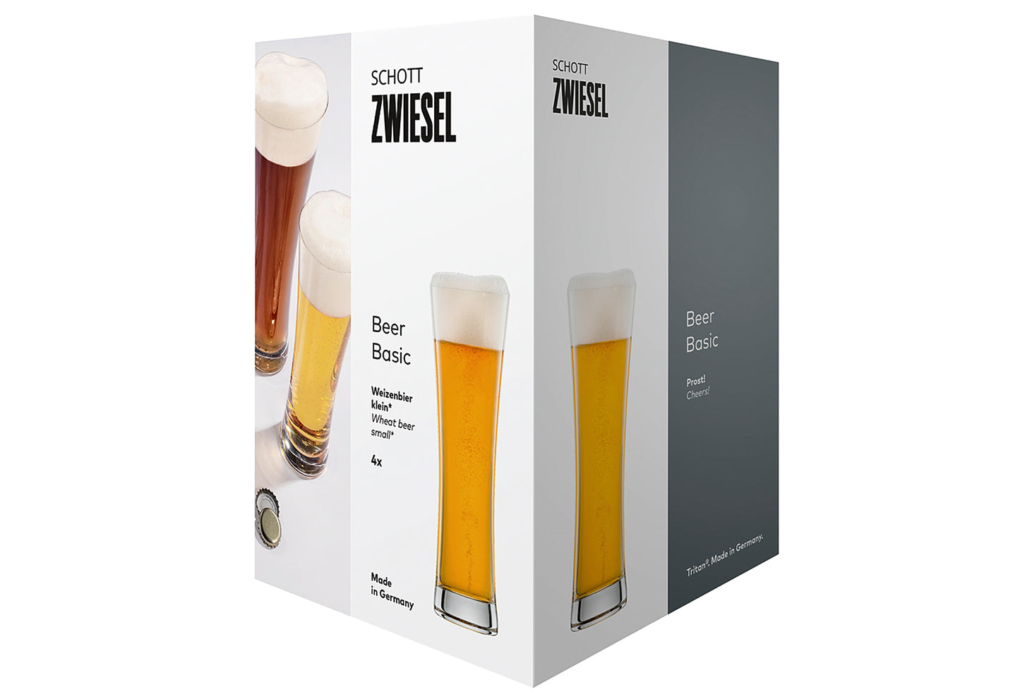 Weizenbierglas Beer Basic Bar Special mit Moussierpunkt 300ml 4er Set