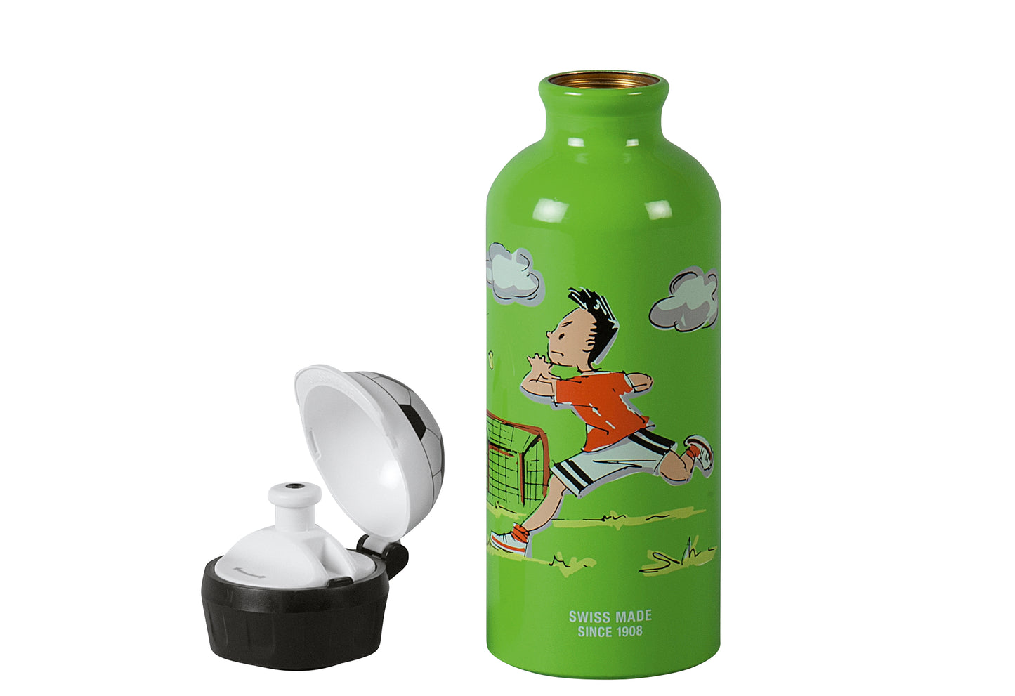 Trinkflasche Fußball 0,4l grün