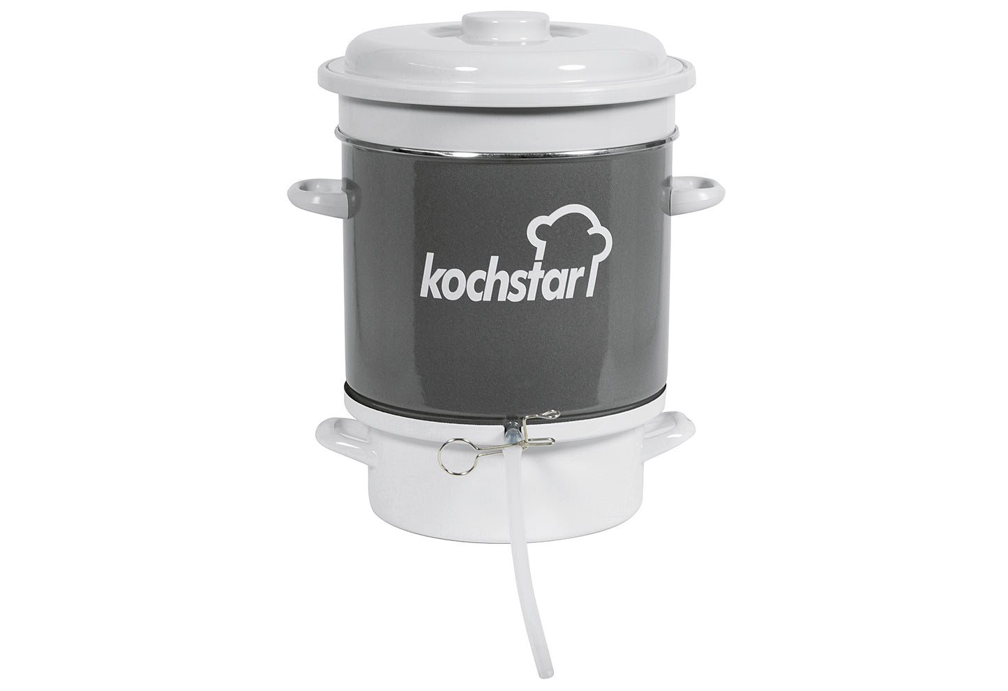 Entsafter Ø28cm 8kg für Gas- und Elektroherde grau/weiss