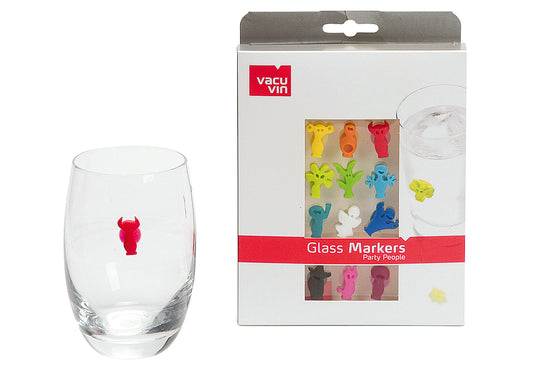 Glasmarker Set Party People 3cm 12Stück