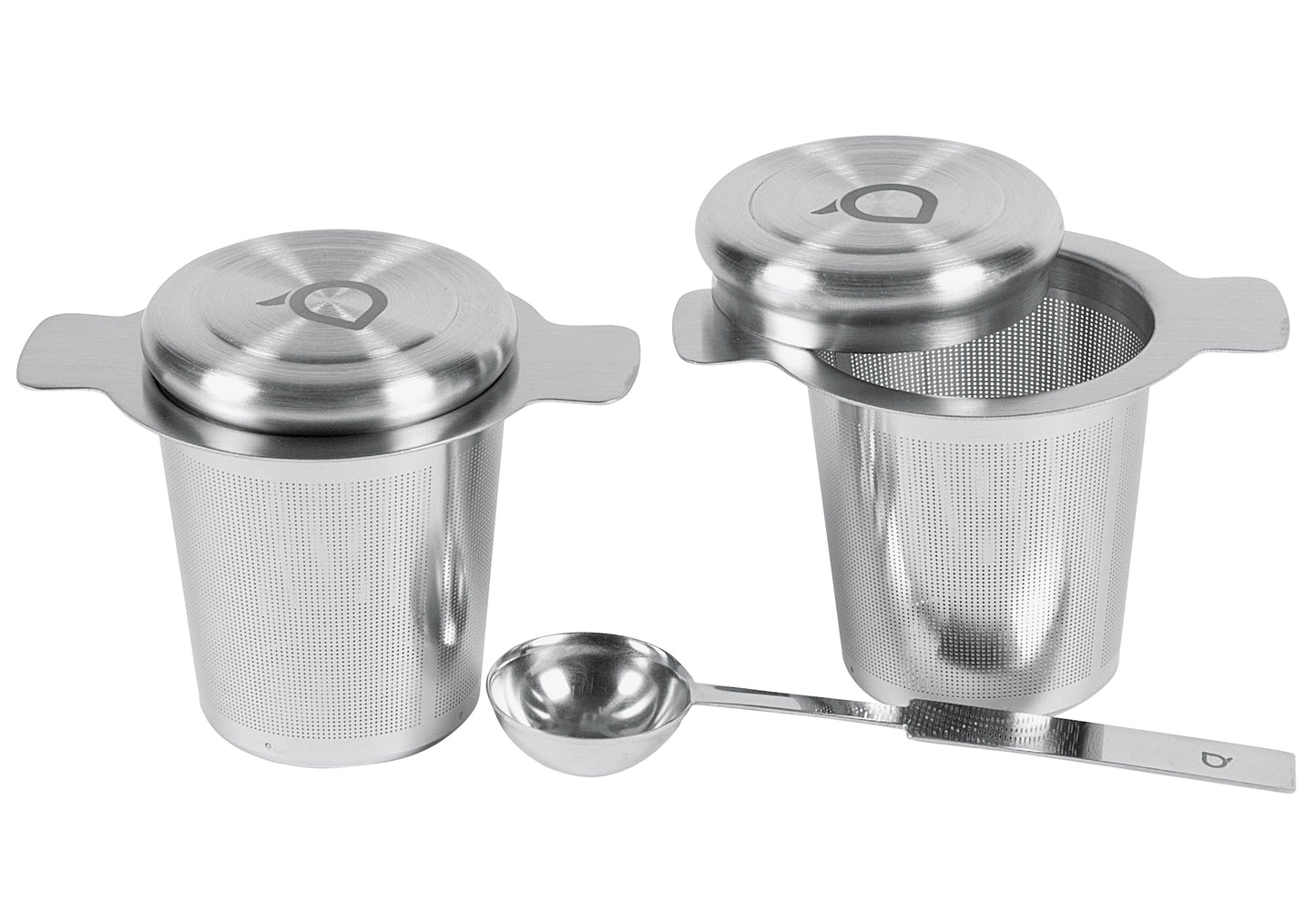 Teefilter mit Teemaßlöffel Edelstahl 2er Set