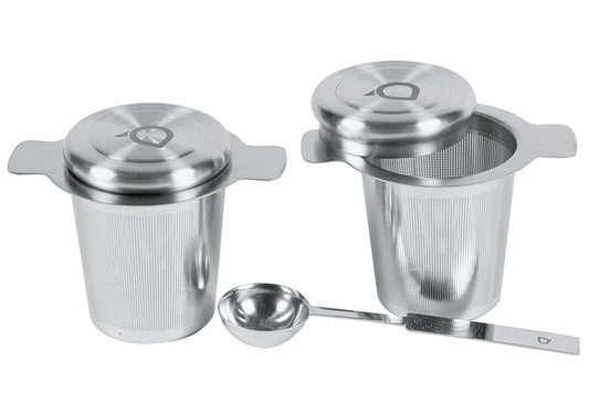 Teefilter mit Teemaßlöffel Edelstahl 2er Set