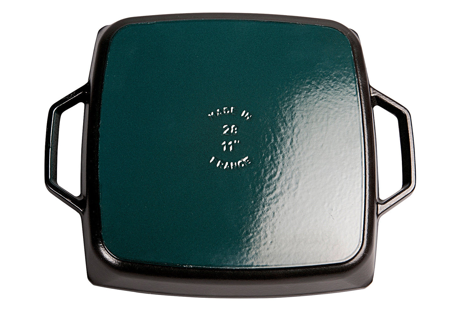 Grillpfanne mit 2 Griffen Gusseisen 28x28cm schwarz