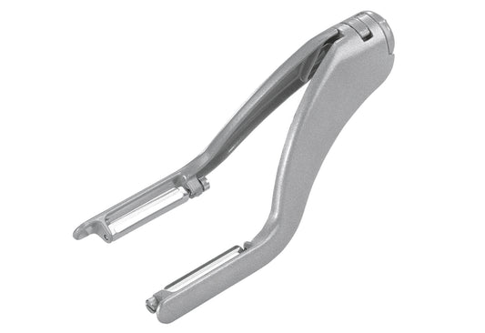 Gemüse-/Spargelschäler mit Doppelklinge Peel-Star Aluminium