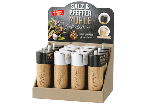 Display Salz und Pfeffer Mühle 12 Stück