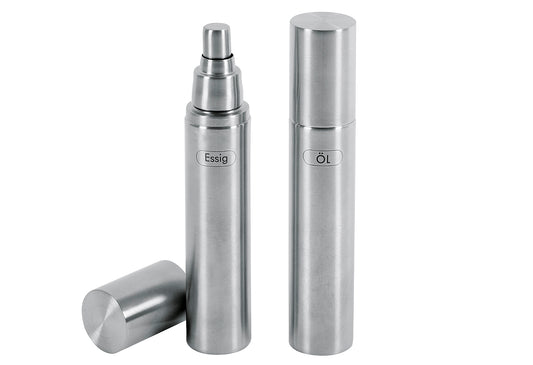Essig- und Ölsprüher-Set Edelstahl matt 0,11 l 19cm Ø3,8cm