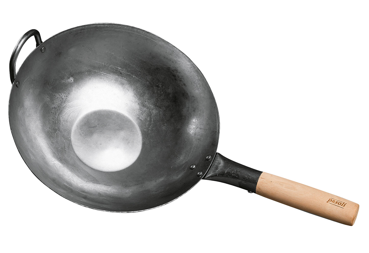 Wok flach Karbonstahl Original Ø30cm