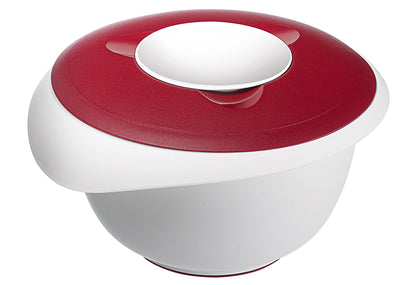 Rührschüssel mit Deckel Kunststoff 2,5 l rot