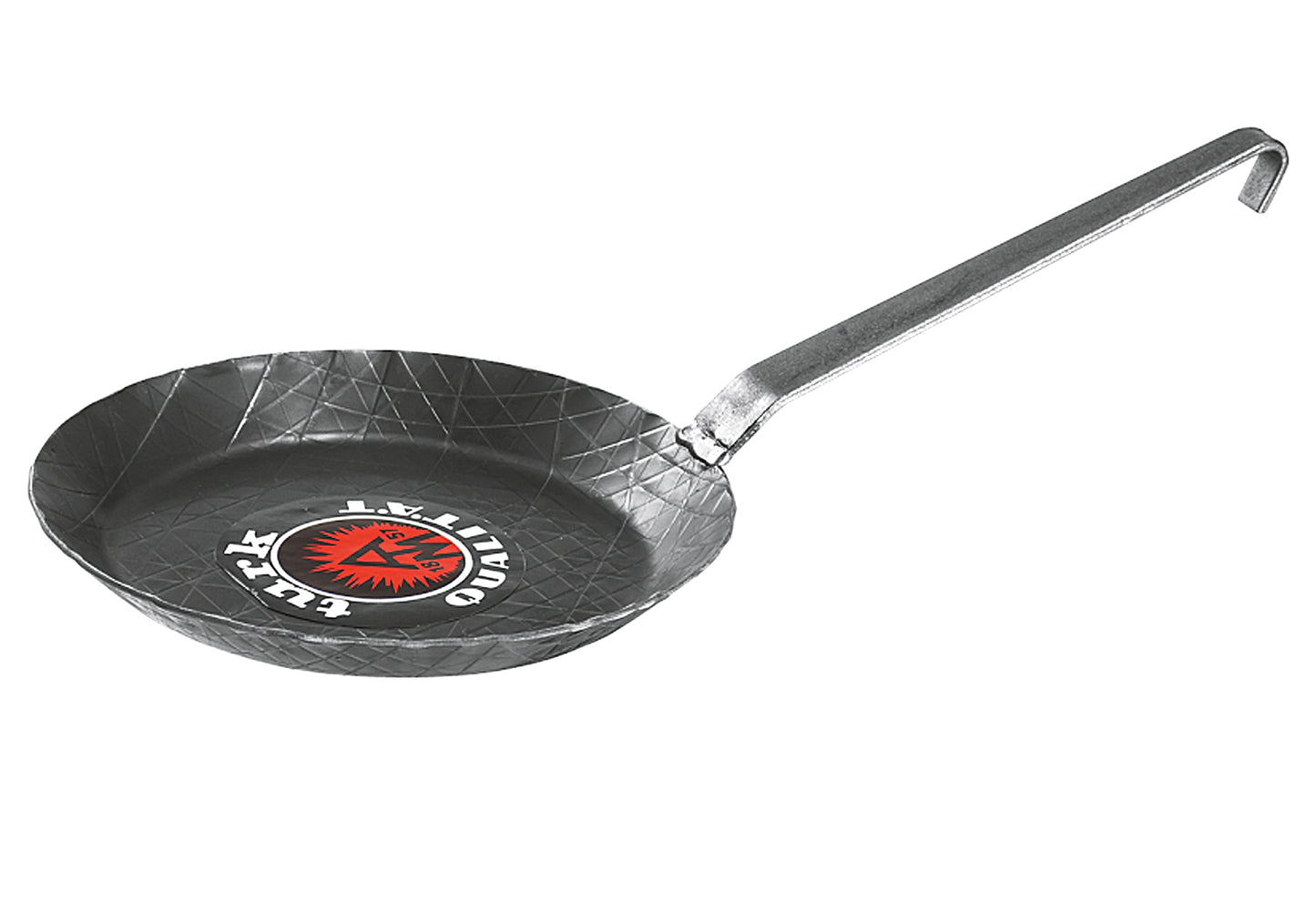 Bratpfanne schmiedeeisern mit Hakenstiel Ø24cm schwarz