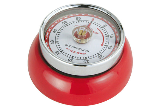 Kurzzeitmesser Retro-Look 3cm Ø7cm rot