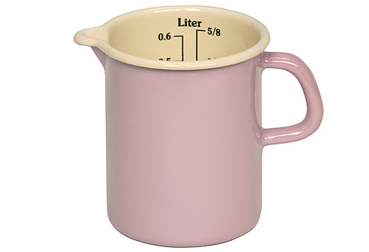 Messbecher emailliert 0,5 l rosa/bunt