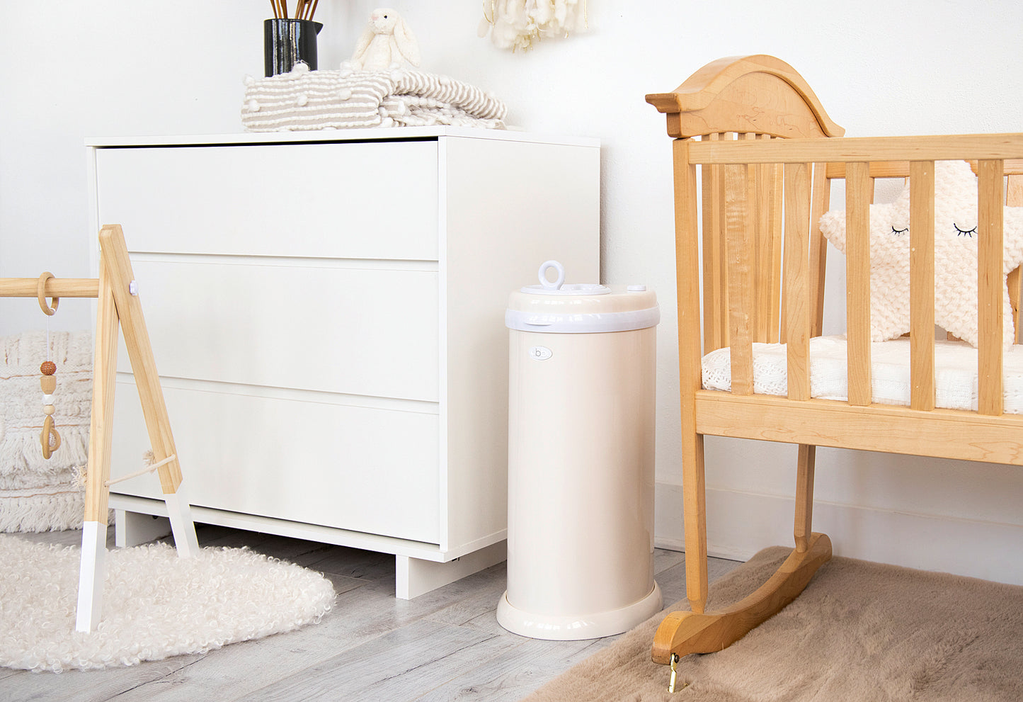 Windeleimer Stahl beige