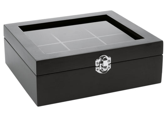 Teebox 6er mit Fenster schwarz