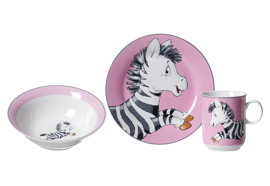 Kindergeschirr Happy Zoo Zebra 3teilig