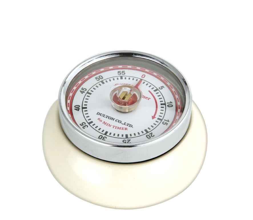 Kurzzeitmesser Retro-Look 3cm Ø7cm creme