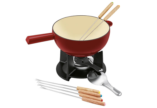 Käsefondue Set Belledone Guss rot