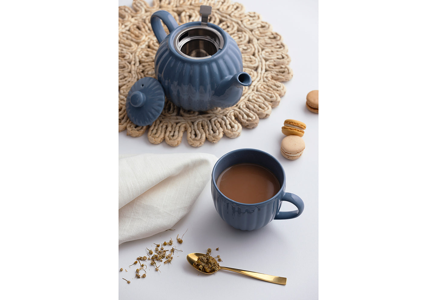 Teekanne Luxe 6 Tassen 1,1l blau