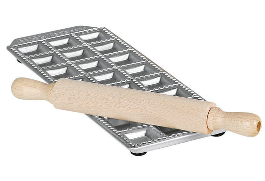 Raviolibereiter Classic mit Teigrolle 29x18x3cm