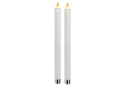 2 LED Leuchterkerzen Twinkle 30x5cm weiß