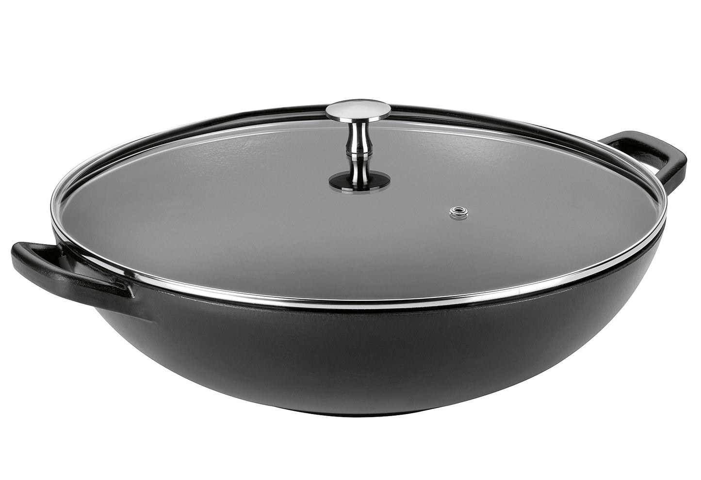 Wok Calido Gusseisen schwarz 4,0l H17cm  Ø36cm schwarz