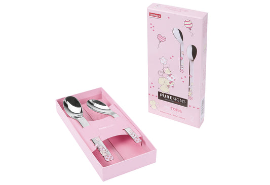 Babybesteck Topis rosa 2teilig