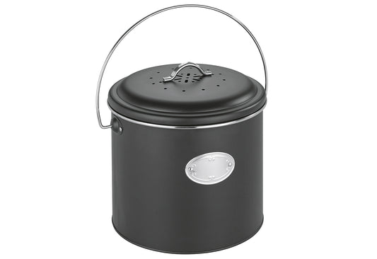Komposteimer mit Aktivkohlefilter Nero 6l schwarz