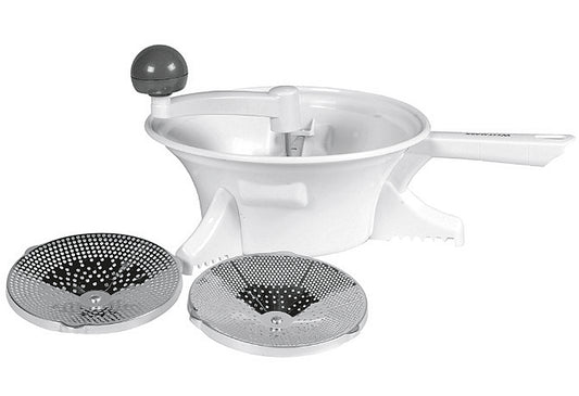Passiermaschine Ø14cm weiß 2 Scheiben