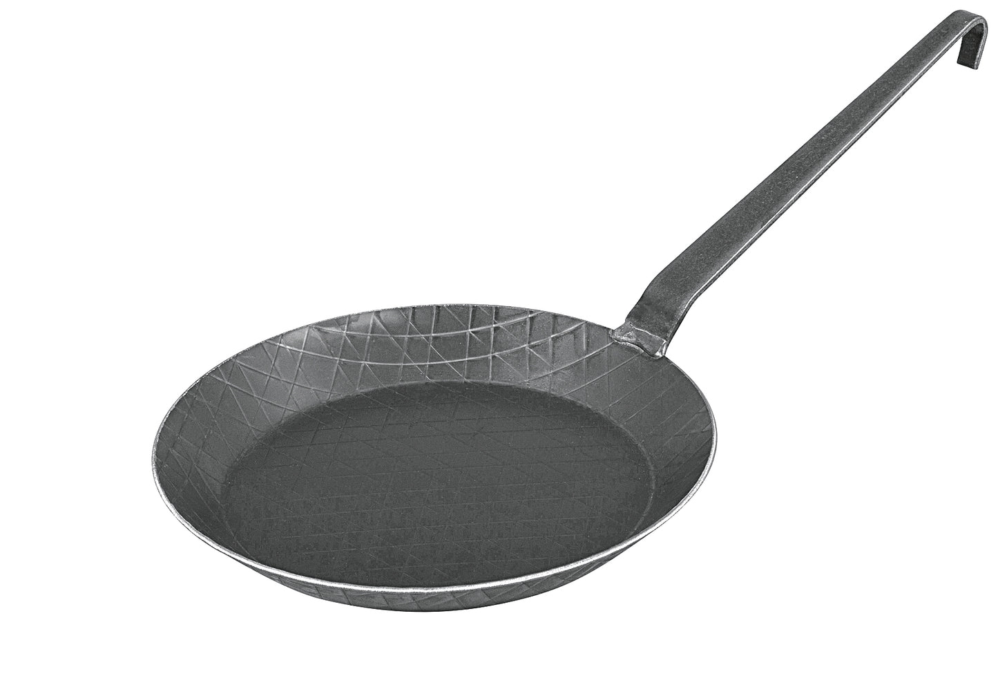 Bratpfanne schmiedeeisern mit Hakenstiel Ø28cm schwarz