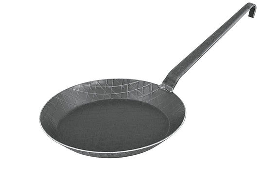 Bratpfanne schmiedeeisern mit Hakenstiel Ø28cm schwarz