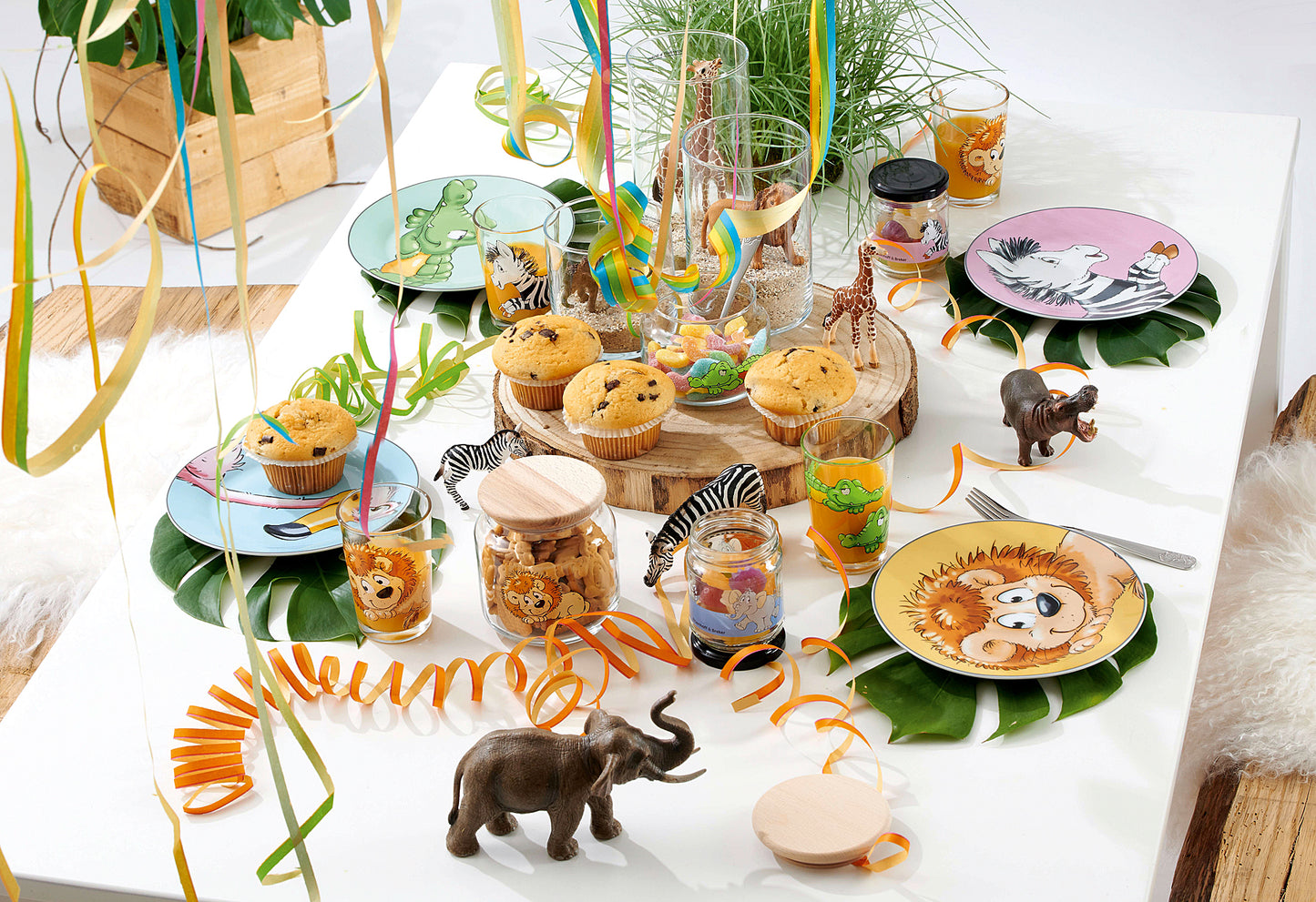 Kindergeschirr Happy Zoo Zebra 3teilig