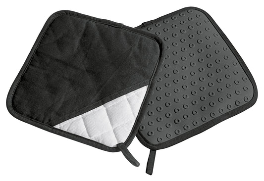 Topflappen Silikon/Textil schwarz