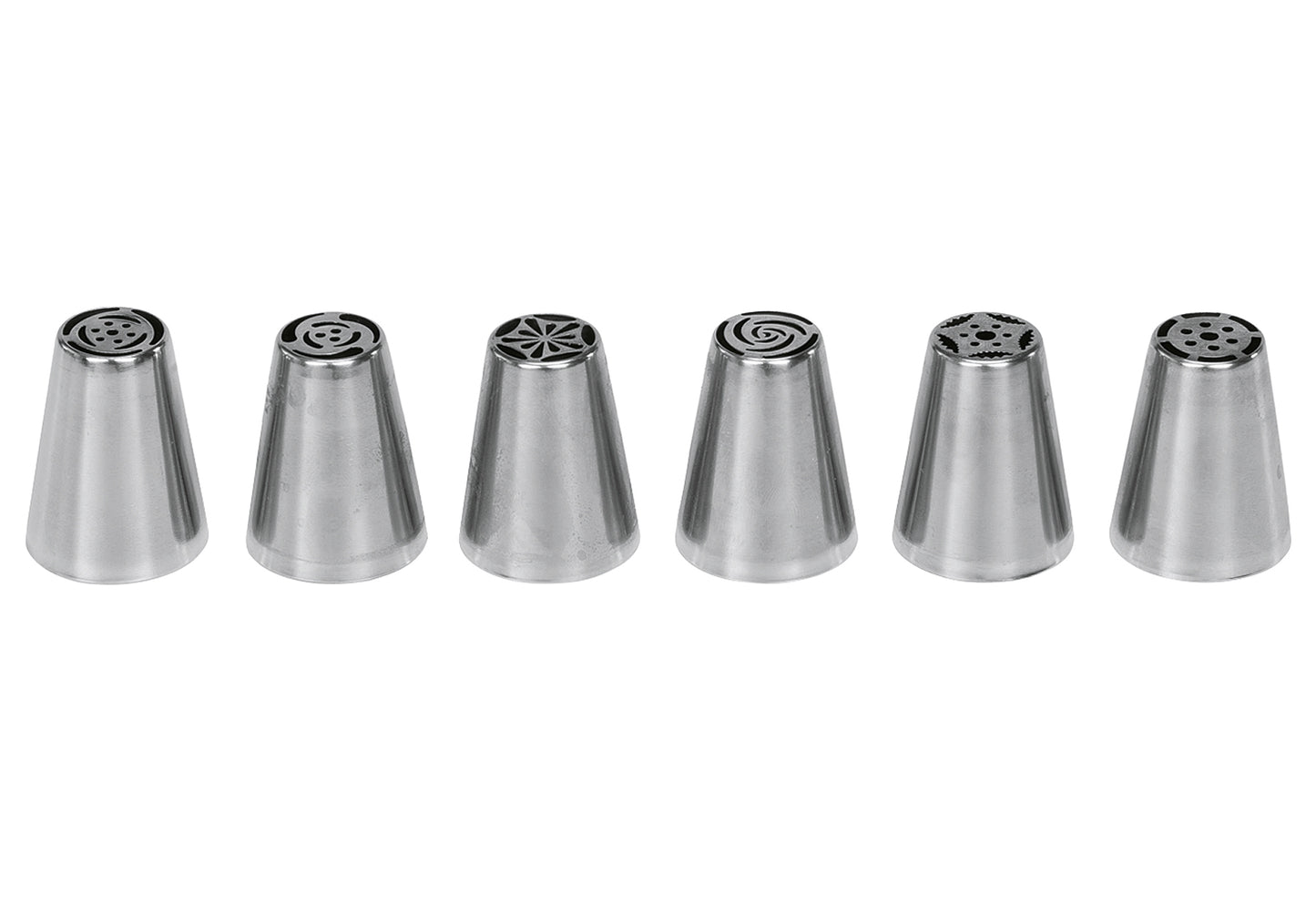 Spritztüllen Set Blüten 6teilig Edelstahl
