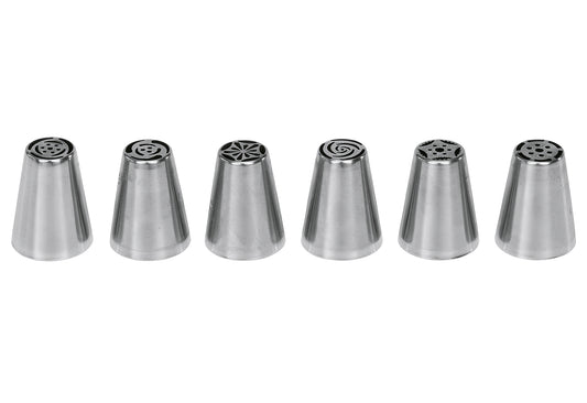 Spritztüllen Set Blüten 6teilig Edelstahl