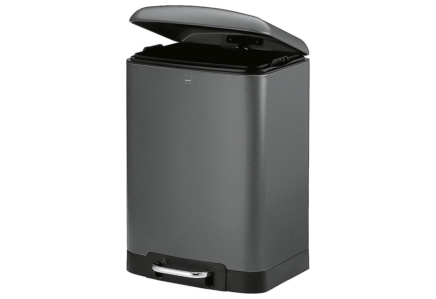 Treteimer Davino silent close 12l 27x23,5cm H:40cm Edelstahl grau