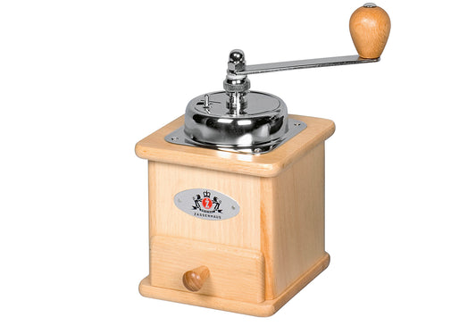 Kaffeemühle Brasilia Buchenholz Stahlmahlwerk 12x12,5x20cm