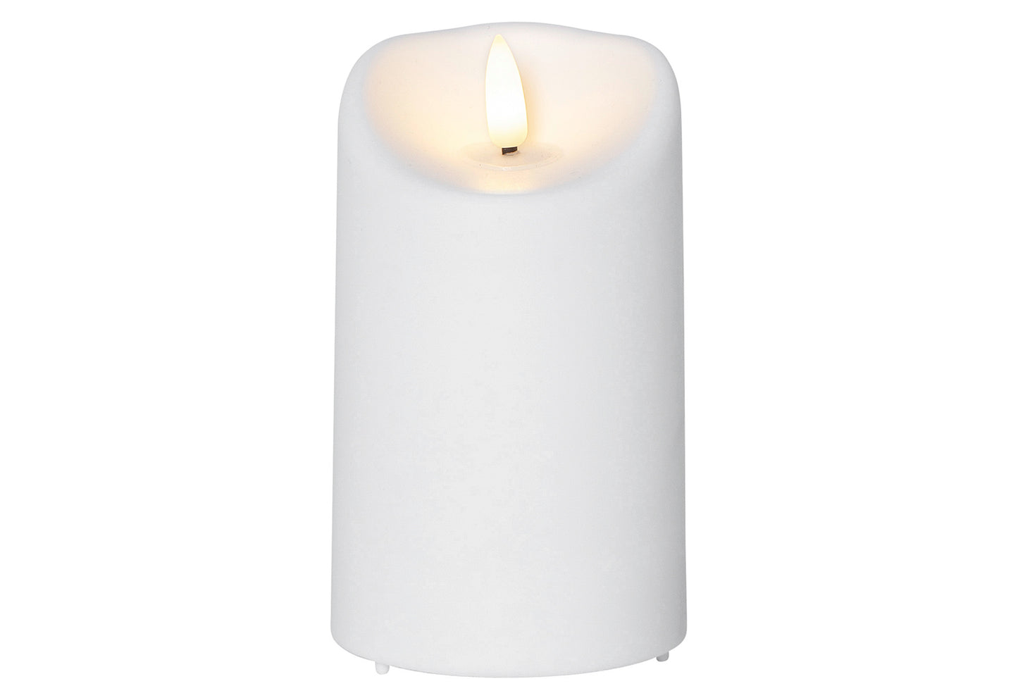 LED Kerze Outdoor Flamme 13x7,5cm weiß