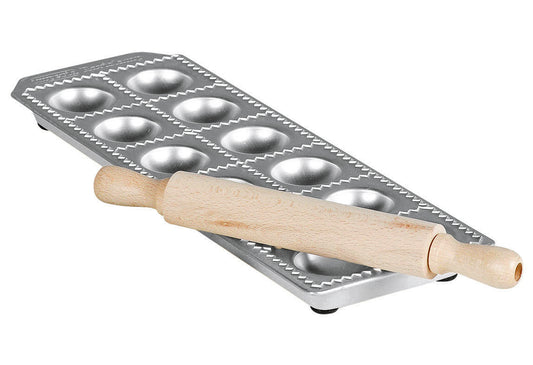 Raviolibereiter Chef mit Teigrolle 34x14x2,5cm