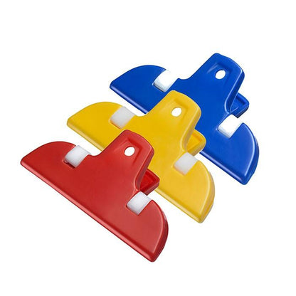 Beutel-Clips Kunststoff 7x3,5x2,3cm farbig sortiert 3Stück