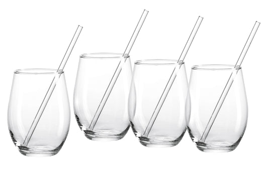 Partyset Gin + Trinkhalm 8teilig