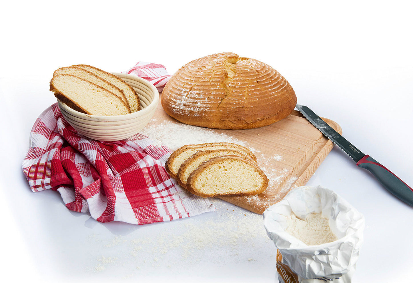 Brot-Gärkörbchen H8cm Ø17,5cm Peddigrohr rund