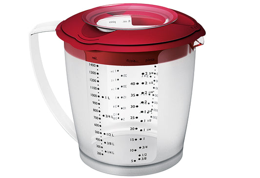 Rührbecher Helena mit Deckel 1,4l rot