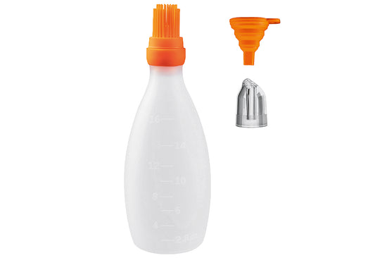Silikon-Marinierflasche mit Bürste Orange
