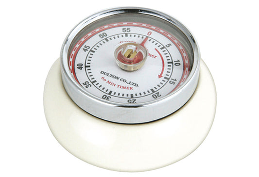 Kurzzeitmesser Retro-Look 3cm Ø7cm creme