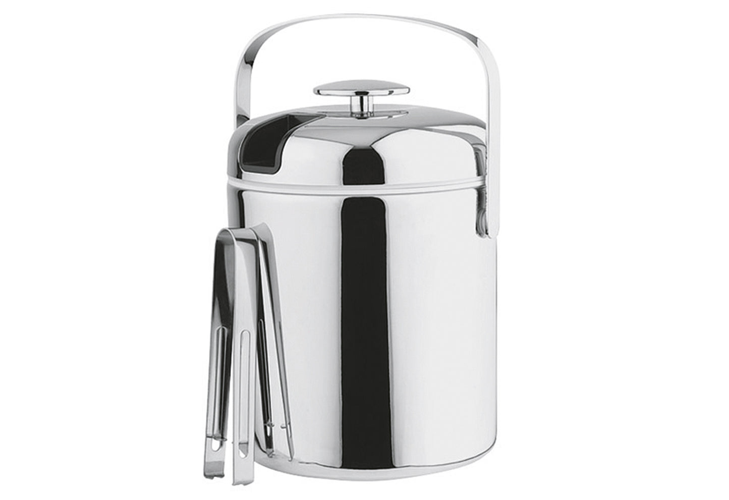 Eiseimer mit Zange Classic verchromt 1,3 l 22cm Ø14cm